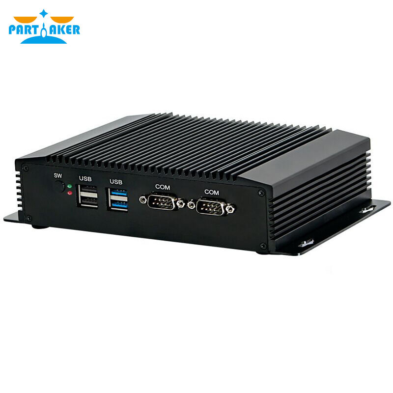 Partaker – Mini PC industriel I23 Intel Celeron J4125, 2 lan, 2 COM rs-232, ordinateur de bureau en métal robuste, windows 10, Linux, WiFi
