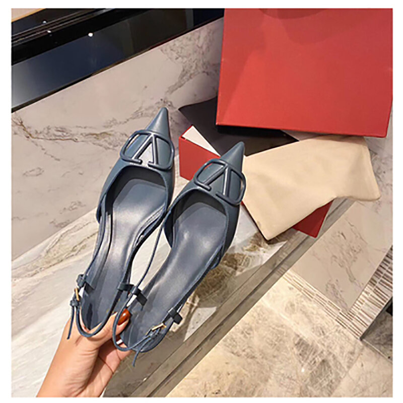 Women Sandals 2020 Sexy Thin Heel Pointed Single Shoes High-heeled Shoes Female Temperament One- Character Sandal summer Shoes