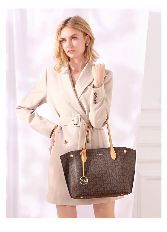 MKJ نساء عادية حمل حقائب الإناث حقيبة يد كبيرة كبيرة الكتف حقيبة للنساء حمل السيدات خمر حقيبة جلدية المتسوق