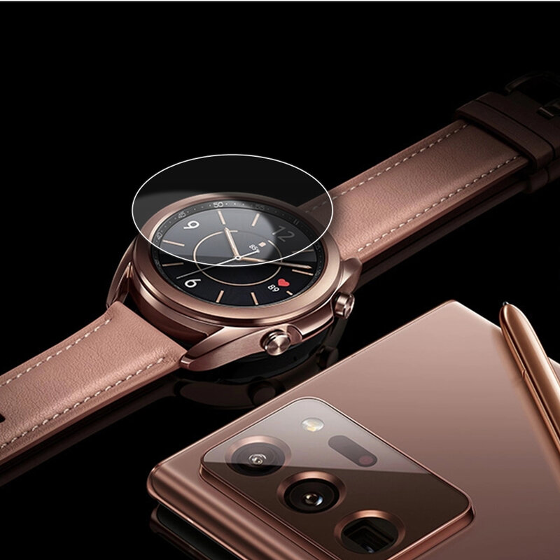 Protecteur d'écran pour Samsung Galaxy 3, couverture anti-rayures 45mm, Film en verre trempé incurvé 3D sans bulles, pour Galaxy Watch 41mm