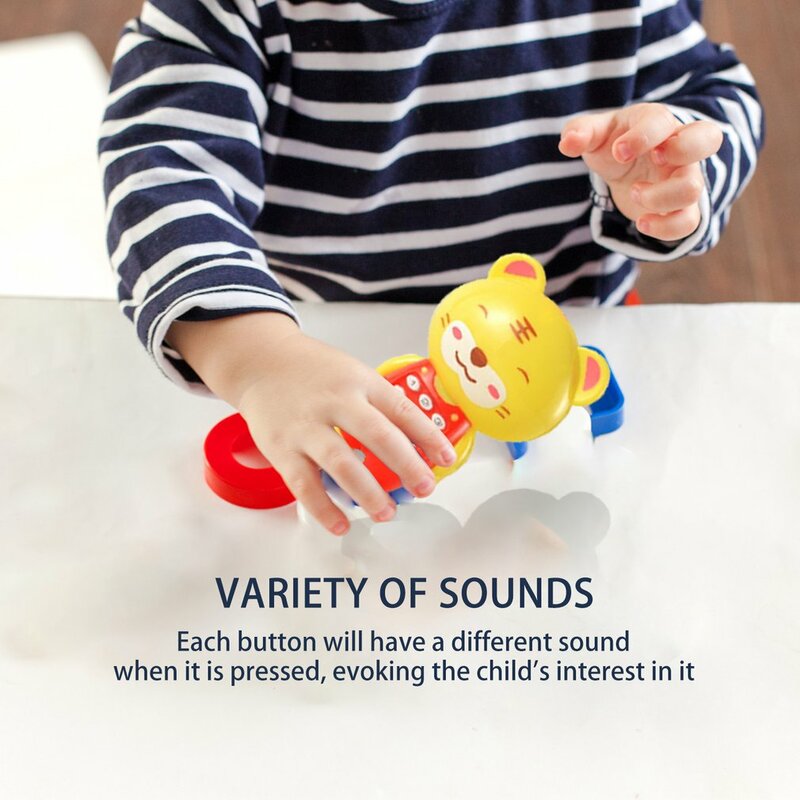 Mini teléfono de juguete electrónico Musical para niños, teléfono móvil de dibujos animados, juguete de Educación Temprana, juguetes para bebés