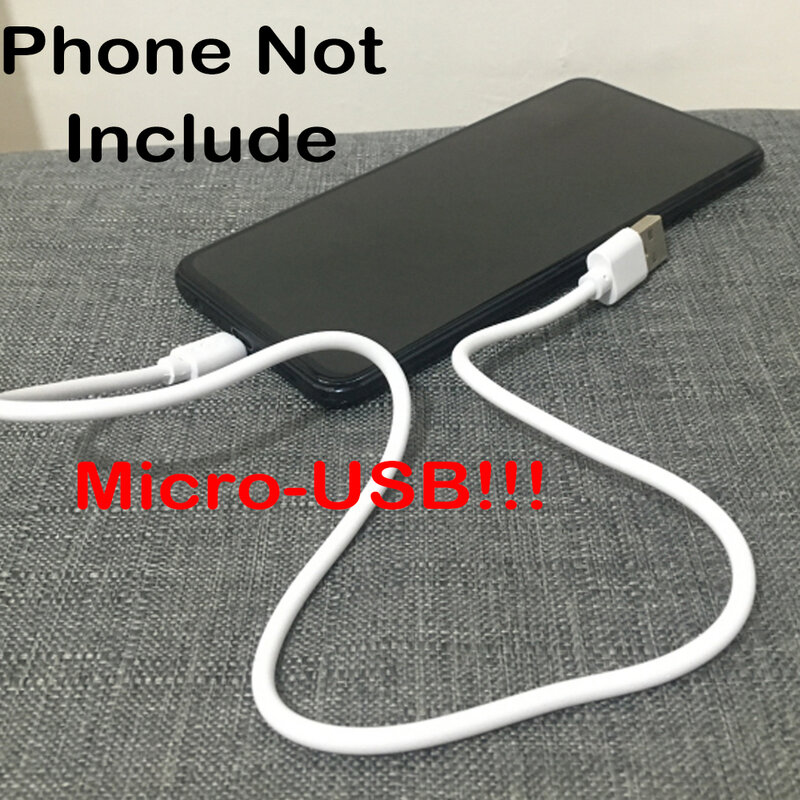 Micro USB cabo carregador para lanterna, farol, lâmpada de mesa, luz de trabalho, carregador do telefone, fio cabo acessórios, D9