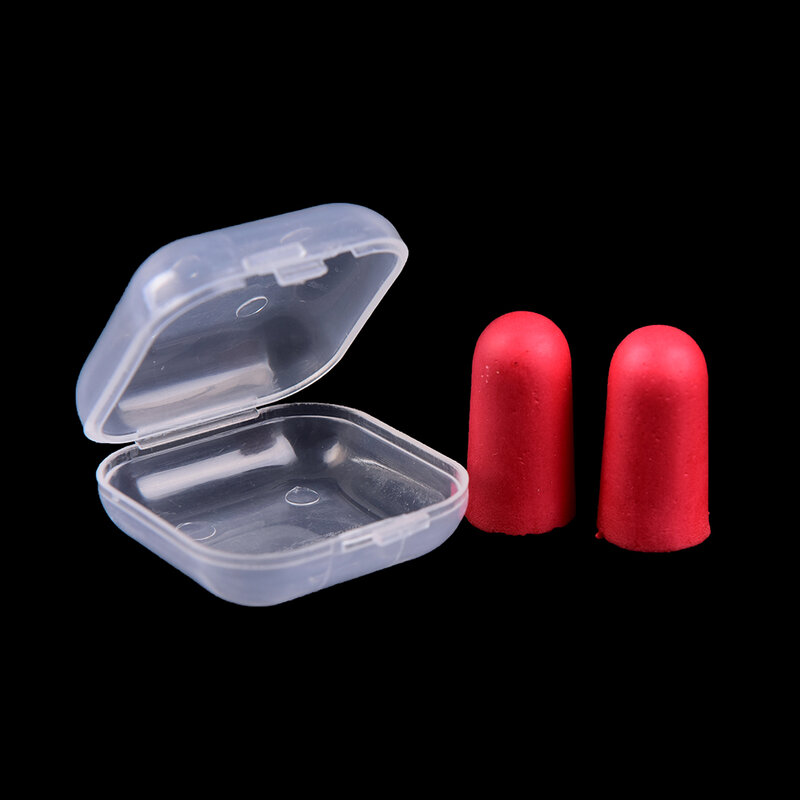 2Pcs Anti-noise Soft Ear Plugs Sound Insulation Ear Protection Earplugs Sleeping Plugs For Travel Noise Reduction With Case