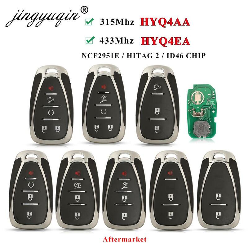 jingyuqin 315/433MHz HYQ4AA HYQ4EA Remote Key for Chevrolet Camaro Volt Blazer Traverse Camaro Cruze Malibu Sonic Equinox Spark