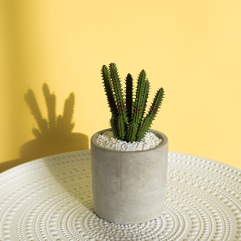 Novo estilo norte europeu-estilo verde vegetação vaso planta criativa casa decoração suculentas cimento vaso de flores artesanato