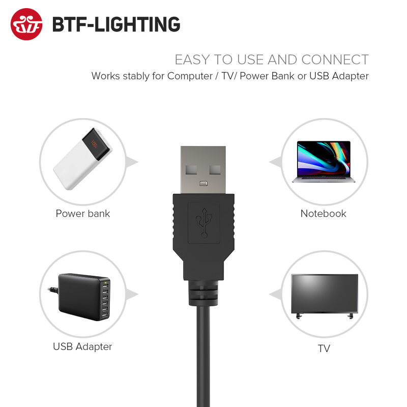 Mini controlador de luz LED WS2812B WS2811 para Pixel, tira de luz LED USB de 3 y 4 teclas WS2812, tira de luz LED SP621E, música, Bluetooth, aplicación DC5V-24V