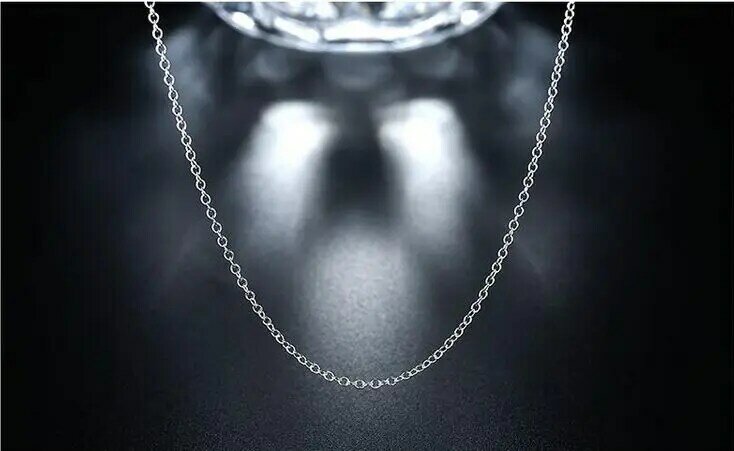 Promoção!, 10 pçs/lote 925 Sterling Silver Necklace, Rolo Cadeia, Fine Jewelry, 1mm, 16 ", 18", 20 ", 22", 24 ", Atacado