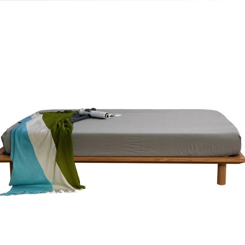 Couvre-lit en coton de couleur Pure, 1 pièce, drap-housse antidérapant, protection de matelas, pour la maison et les hôtels, 58