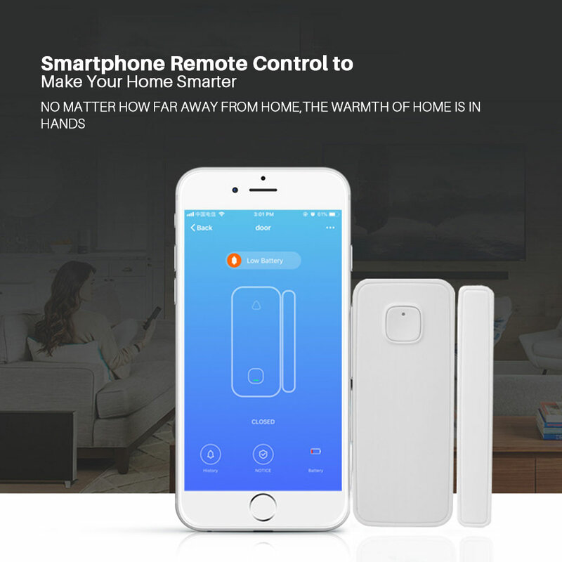 Tuya Smart Wifi Tür Fenster Sensor Detektor App Benachricht igung Home Security Alarm