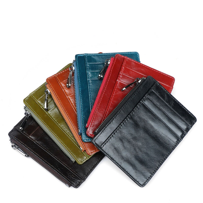 Multifunctional Credit Card Holder Wallet Men's Casual Zippered Coin Purse Fit For 8 Credit Cards