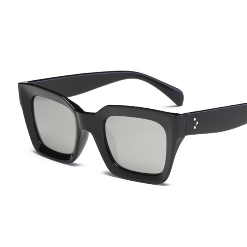 Gafas de sol cuadradas de marca de lujo para mujer, gafas de sol Vintage de gran tamaño, montura grande, Uv400, tonos negros, nueva moda