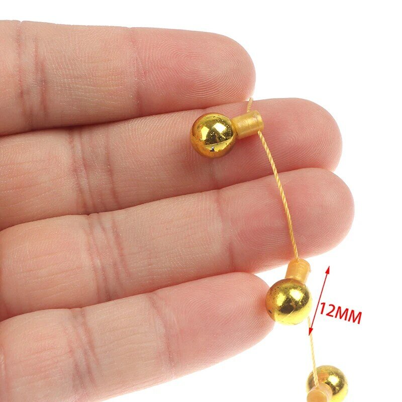 1PC 1M 1/12 Dollhouse Miniature Round String Lights Chirstmas Decorative String Of Fake Lights Bulb Mini Furniture Accessories
