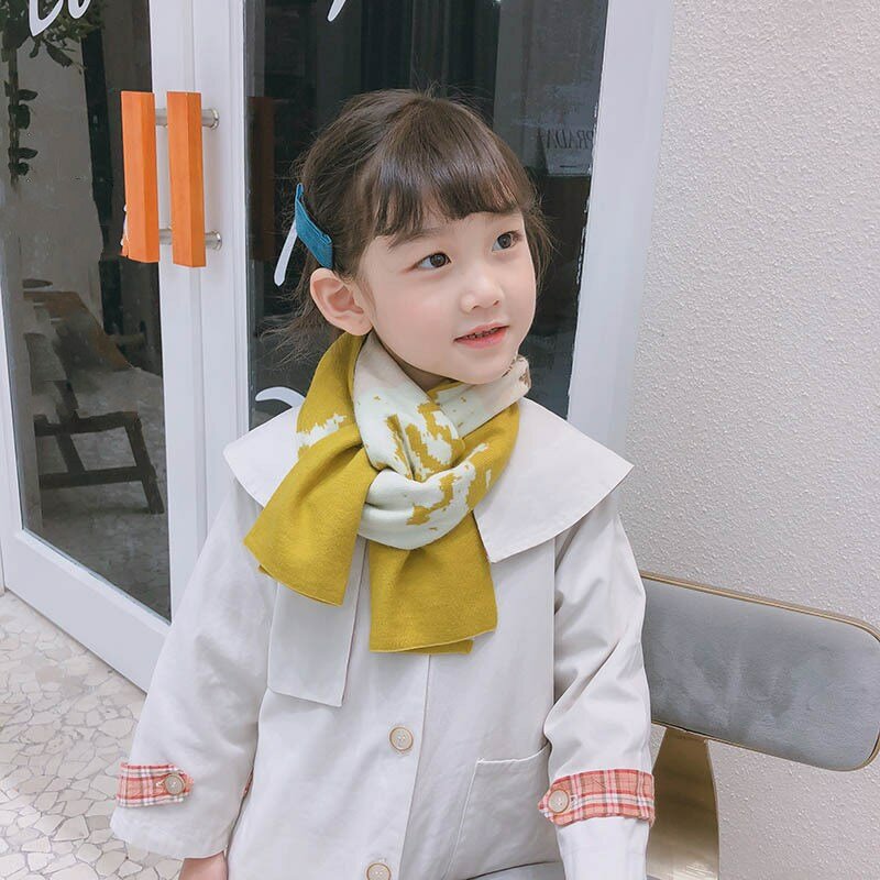 Autumn Winter Baby Scarf Boy Girls Knitted Scarf Pure Color Kids Neck Warmer Scarf Children Scarves Kids Scarf