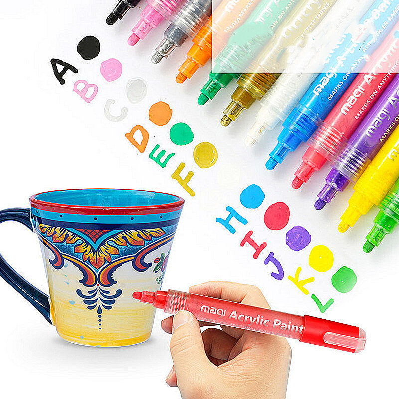 ปากกามาร์กเกอร์สำหรับวาดภาพมังงะแบบ8/12/28 spidol warna อุปกรณ์ศิลปะปากกาพู่กันเคลือบแอลกอฮอลล์