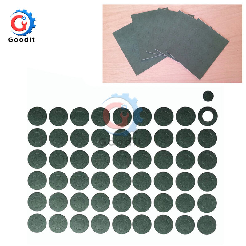 100pcs 1S 18650 Li-ion Battery Insulation Gasket Barley Paper Battery Pack Cell Insulating Glue Patch Electrode Insulated Pads