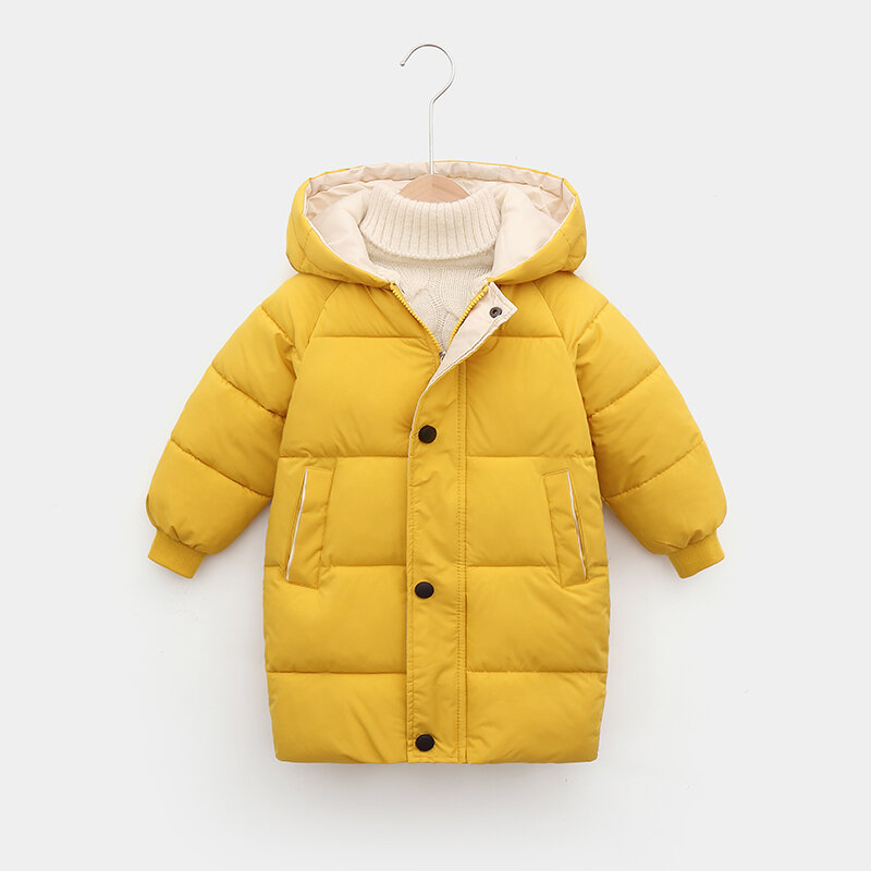 2022 겨울 어린이 소년 위장 다운 재킷 겉옷 두건을 한 사춘기 소녀면 패딩 Parka Coats Thicken 2-12Y