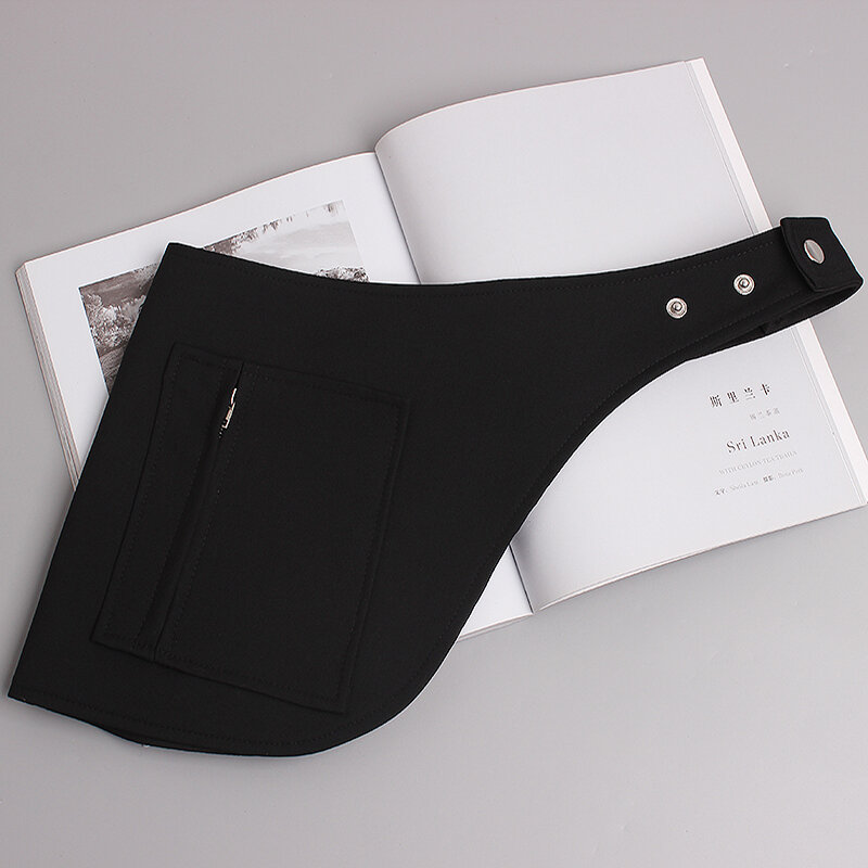 Fajas de tela negra para mujer, abrigo femenino, Corsés, cinturones de cintura, decoración, cinturón ancho, R3358