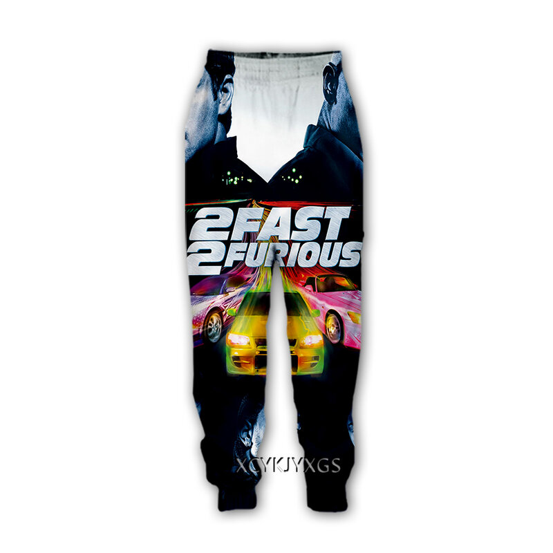 Xinchenyuan 3D Fast และ Furious Paul Walker พิมพ์สบายๆกางเกง Sweatpants กางเกงผู้ชายขาสามส่วน Sweatpants กางเกงจ๊อกกิ้งกางเกง K52