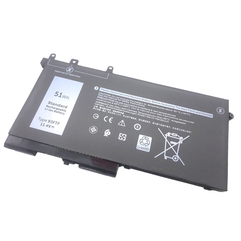 LMDTK New 93FTF Laptop Battery For  Dell 5480 5490 5580 5590 5495 5491 M3520 M3530 E5480 E5490 E5580 E5590 4YFVG 11.4V 51WH