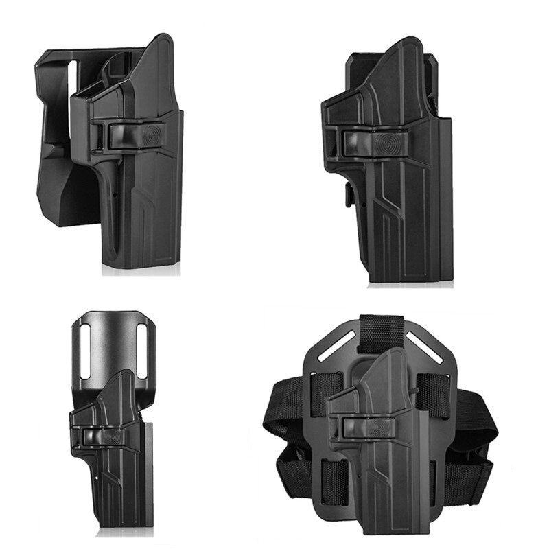 Tactical OWB Gun Holster for Glock 17 22 31, Glock 26 27 33 (Gen 1-4) Pistol Holder Index Release Holster Drop Leg Thigh Holster