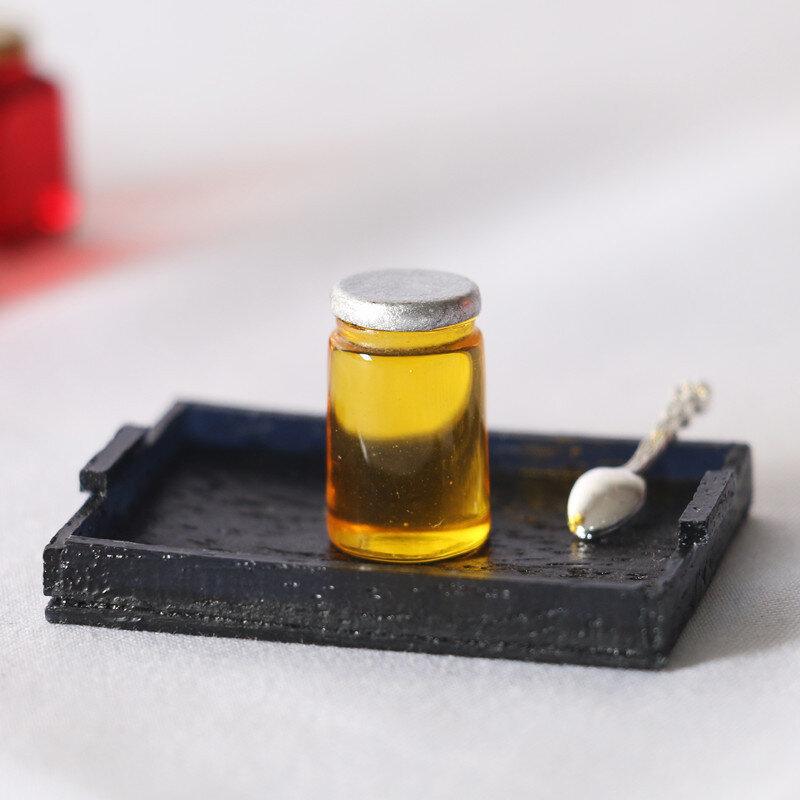 Little Ragdoll – confiture transparente au miel et à la fraise, accessoires de tir, pour maison, modèle Miniature de jeu alimentaire