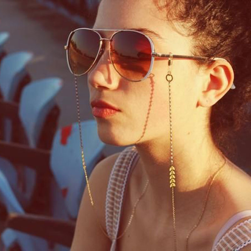 Kissme-cadenas para gafas de sol de Color plateado para mujer, joyería delicada de cristal, venta al por mayor, 2021