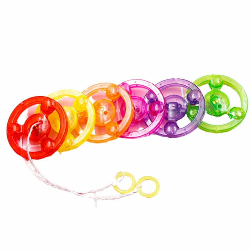 1/5 pcs/Lot Luminous Hand Pull Luminous Flashing Rope Flywheel Toy Led Light Toy Novelty Children Flywheel Flash Gyro Gift ZXH
