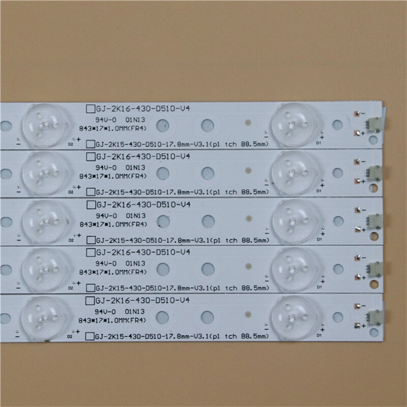 TV LED Bar Array Penuh untuk Philips 43PFS5302 LED Strip Lampu Belakang Kit Matriks LED Pita Lensa Lampu LBM430P1001-AJ-2S LB43003