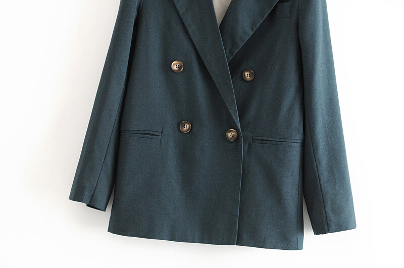 ¡Novedad del 2020! blazer holgado con doble botonadura vintage de bloguero de moda ins marchitos, chaqueta para mujer mujeres blazers y chaquetas mujer