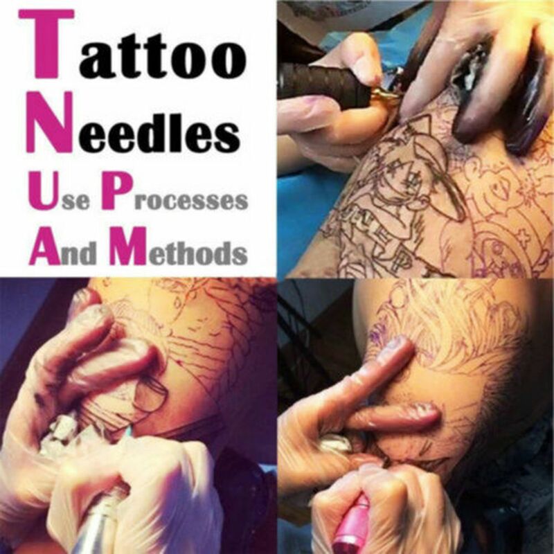 Aguja de tatuaje estéril profesional, agujas redondas, suministro de tatuaje, accesorios de maquillaje permanente