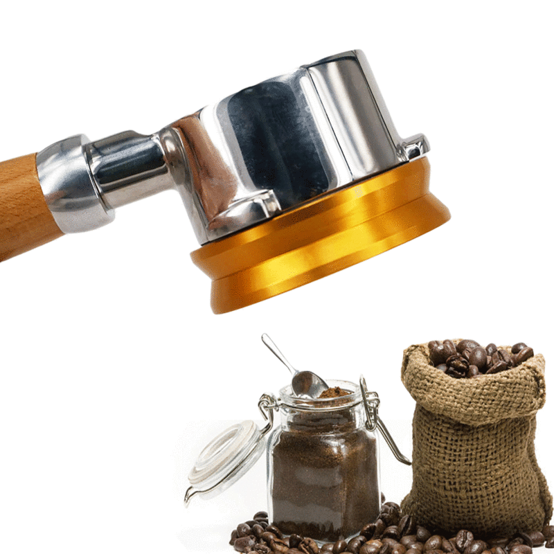 Funil de dosagem de espresso alumínio anel de dosagem precisão 51/54/58mm breville delonghi portafilters funil ferramenta pote de café