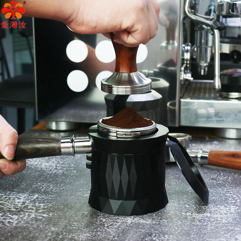 Aixiangru Tamping Station,Coffee Powder Holder Aluminum Alloy Filling Coffee Machine Equipment Powder Cushion Barista Tools