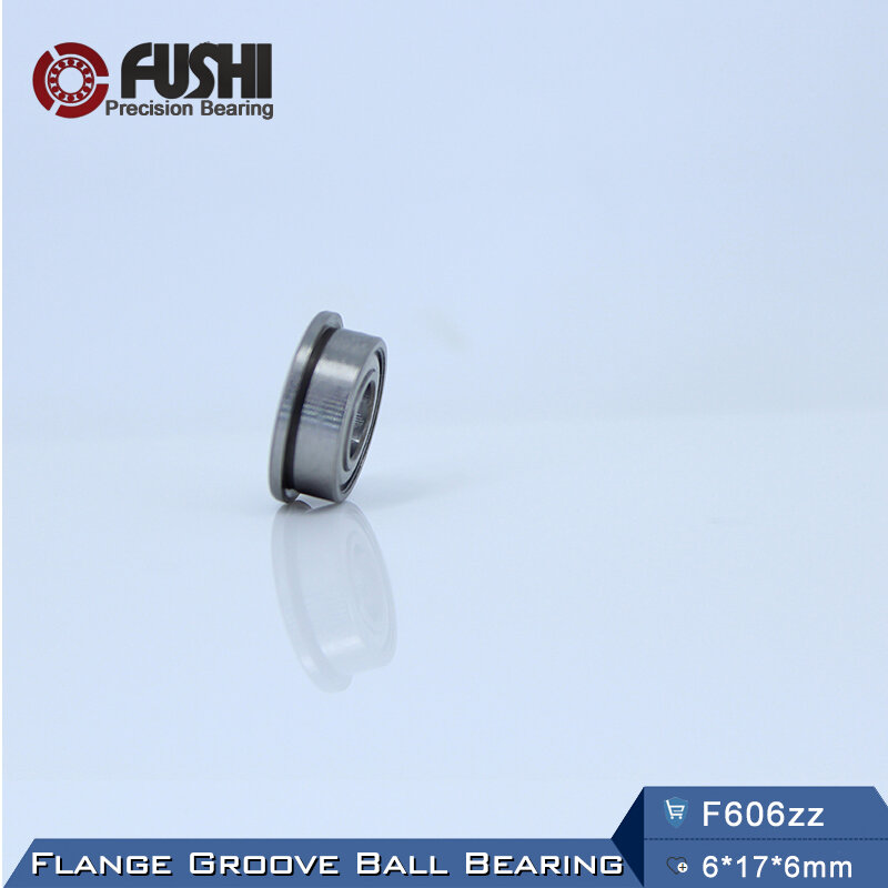 F606ZZ Bearing ABEC-5 10PCS 6*17*6 mm Flanged F606Z Ball Bearings F606 ZZ