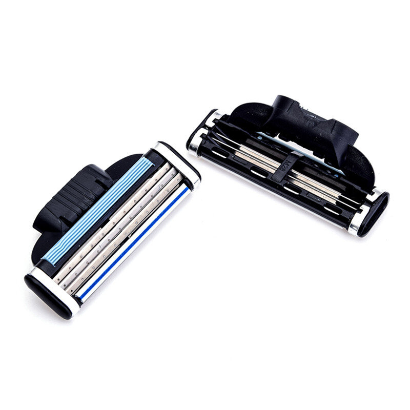 Для мужчин бритья Razor Blades, 3 слоя для Gillettee Machh кассеты подходит Turboo Sensitivee прямые Сменные бритвенные лезвия головки 8 шт./упак.