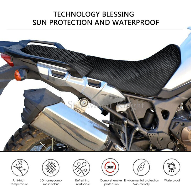 Motorcycle Protecting Cushion Seat Cover For HONDA CRF1000L AFRICA TWIN ADVENTURE Nylon Fabric Saddle Seat Cover Accessories