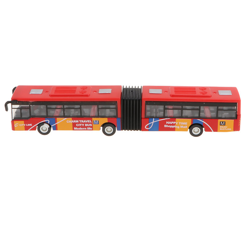 Autobús articulado para niños y niñas, coche de tracción hacia atrás y Go, alimentado por fricción, regalos de cumpleaños para niños pequeños de 2, 3, 4 y 5 años