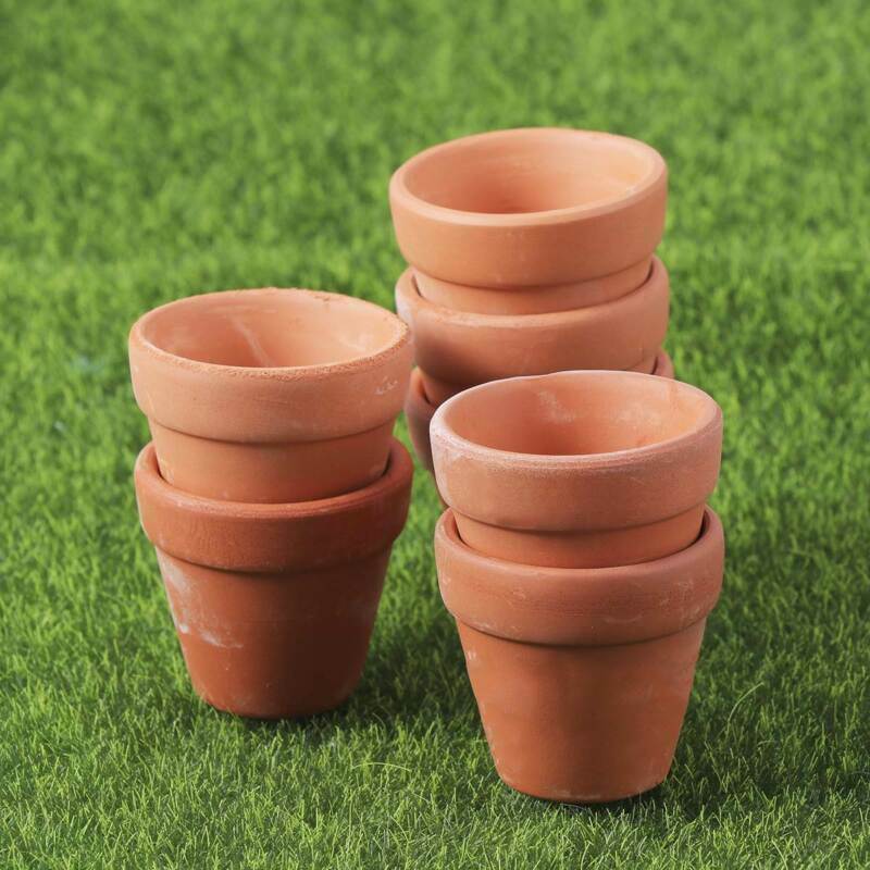 10Pcs piccolo vaso di Terracotta argilla ceramica ceramica fioriera Cactus vasi da fiori succulenti vasi da vivaio ottimo per piante artigianato