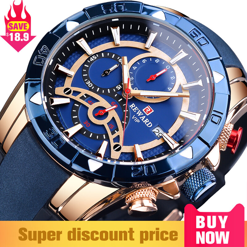 Azul escuro relógio de pulso masculino topo marca de luxo moda dupla exibição à prova dwaterproof água relógios relógio couro & pulseira silicone relogio