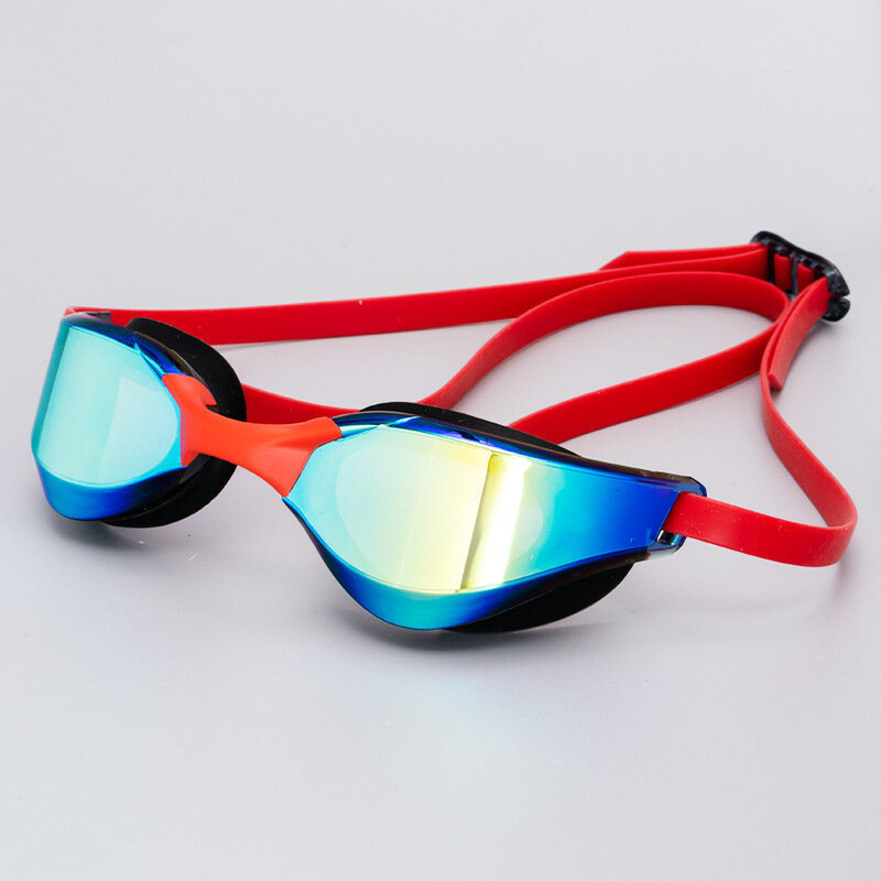 Kacamata Renang Anti-kabut Ganda Bening Pelat Tahan Air Profesional Kacamata Renang Anti-UV Dapat Disesuaikan Kacamata Renang Wanita Pria