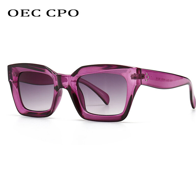 멋진 다채로운 사각형 선글라스, 여성 및 남성용 새로운 브랜드 디자인 빈티지 선글라스, 독특한 평면 상단 안경 음영 UV400