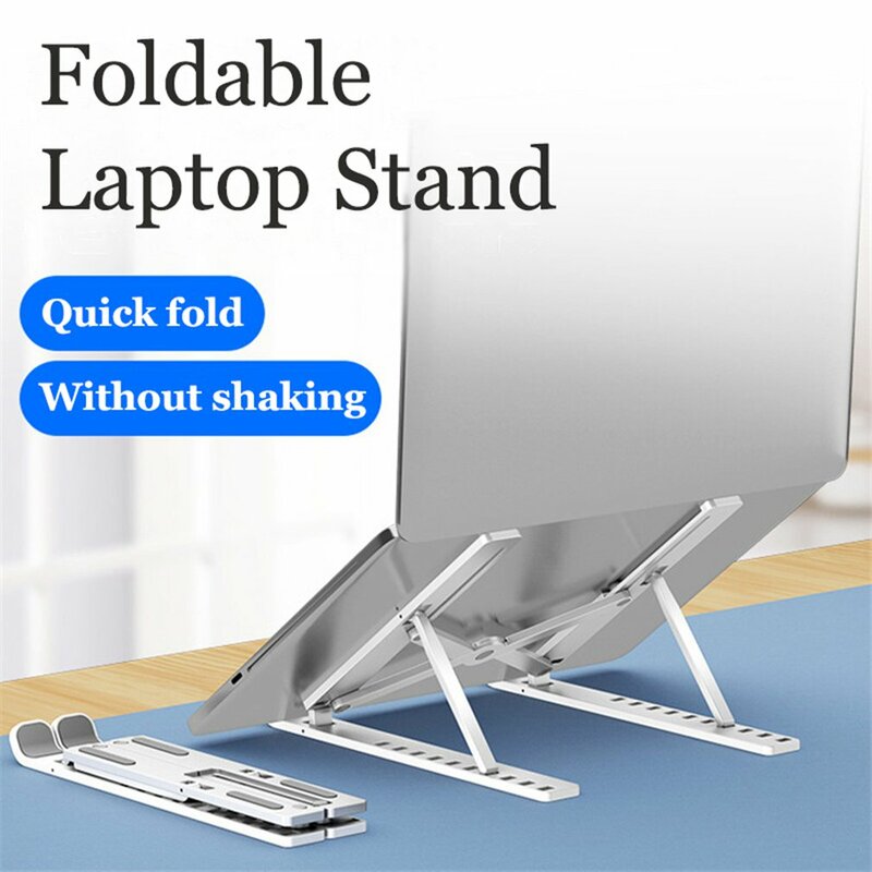 Support pliable pour ordinateur Portable, 7 trous, antidérapant, pour ordinateur de bureau, Angles réglables