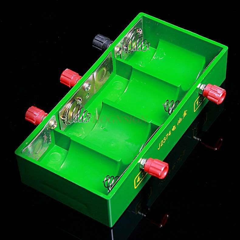 Caixa de bateria orgânica, instrumento de ensino, 4 seções no 1, caixa de bateria, série elétrica física, caixa de conexão de circuito paralelo