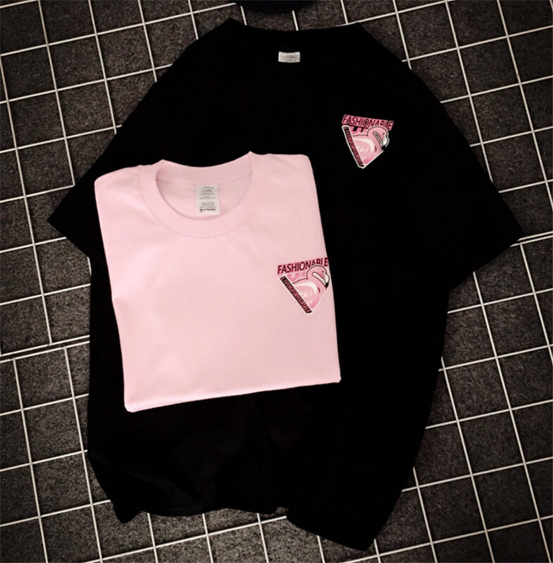 2020 letnia koszulka damska z krótkim rękawem t-shirt animal Flamingo dziecięca mała koszula dziewczęca koszulki damskie męskie koszule