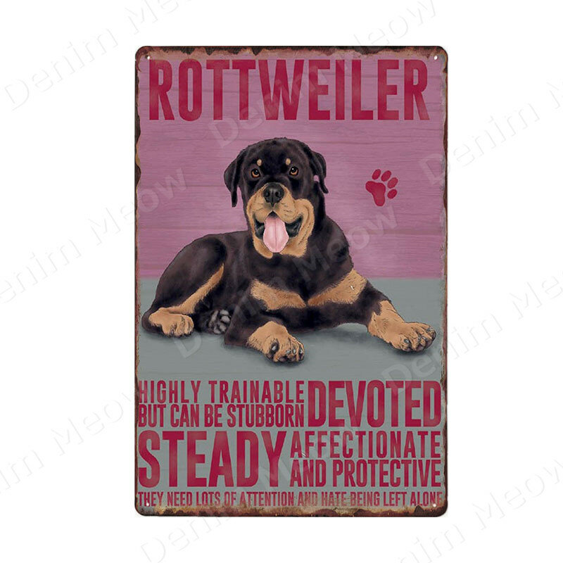 Póster Vintage de perro mascota, placa de Metal para decoración del hogar, señales de estaño para Pub, Bar, cafetería, Pug, Labrador, Shih, Tzu, Cockapoo, N356