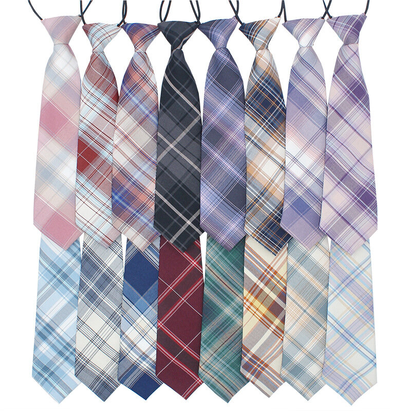 Kobiety Plaid JK krawaty styl japoński krawat dla Jk jednolity ładny krawat garnitury Gravatas słodki prosty leniwy osoba Student chłopcy krawat