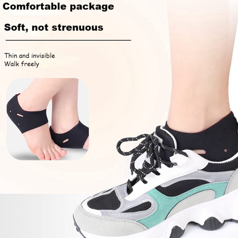 2Pcs Warm Heel Protector Protective Sleeve Heel Spur Pads for Relief Plantar Fasciitis Heel Pain Reduce Pressure on Heel