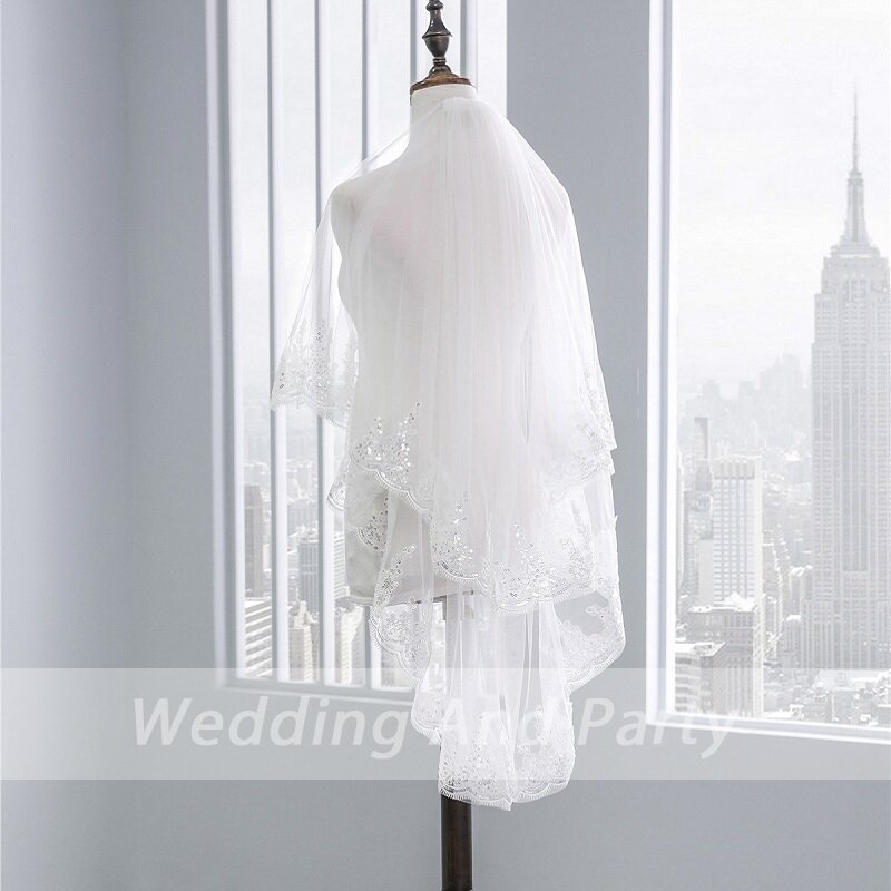 Fashion Lace Wedding Accessories Short Wedding Veil