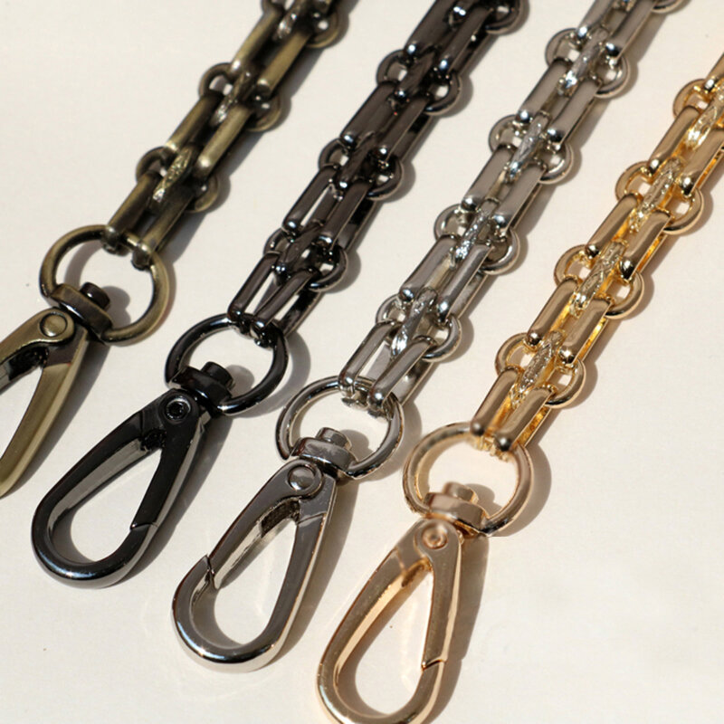 Цепочка для стальных сумок-Золотая, серебряная, черная, бронзовая, 12 мм, металлическая сменная цепочка для сумок, ремешок для сумки через плечо, ручка для кошелька
