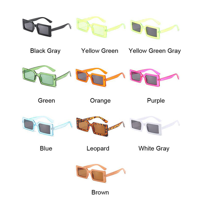 여성용 작은 직사각형 선글라스, 레트로 브랜드 디자이너 선글라스, 사각형 빈티지 Zonnebril Dames 렌즈 장식