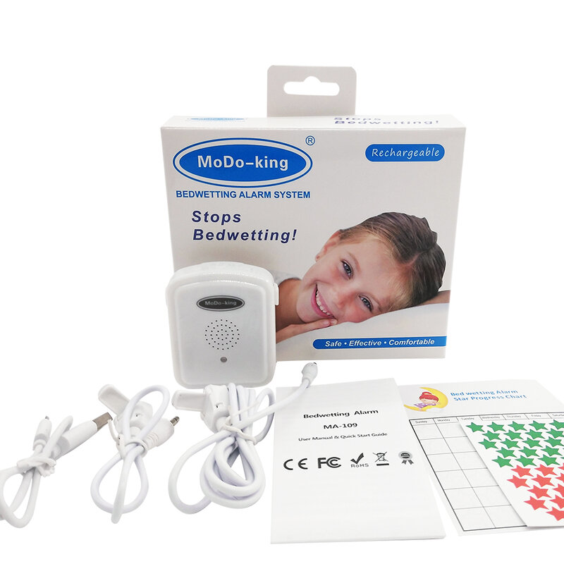 أحدث إصدار من MoDo-king جهاز إنذار للترطيب اللاإرادي قابل لإعادة الشحن للأطفال الأولاد الرضع مراة ليلية MA-109